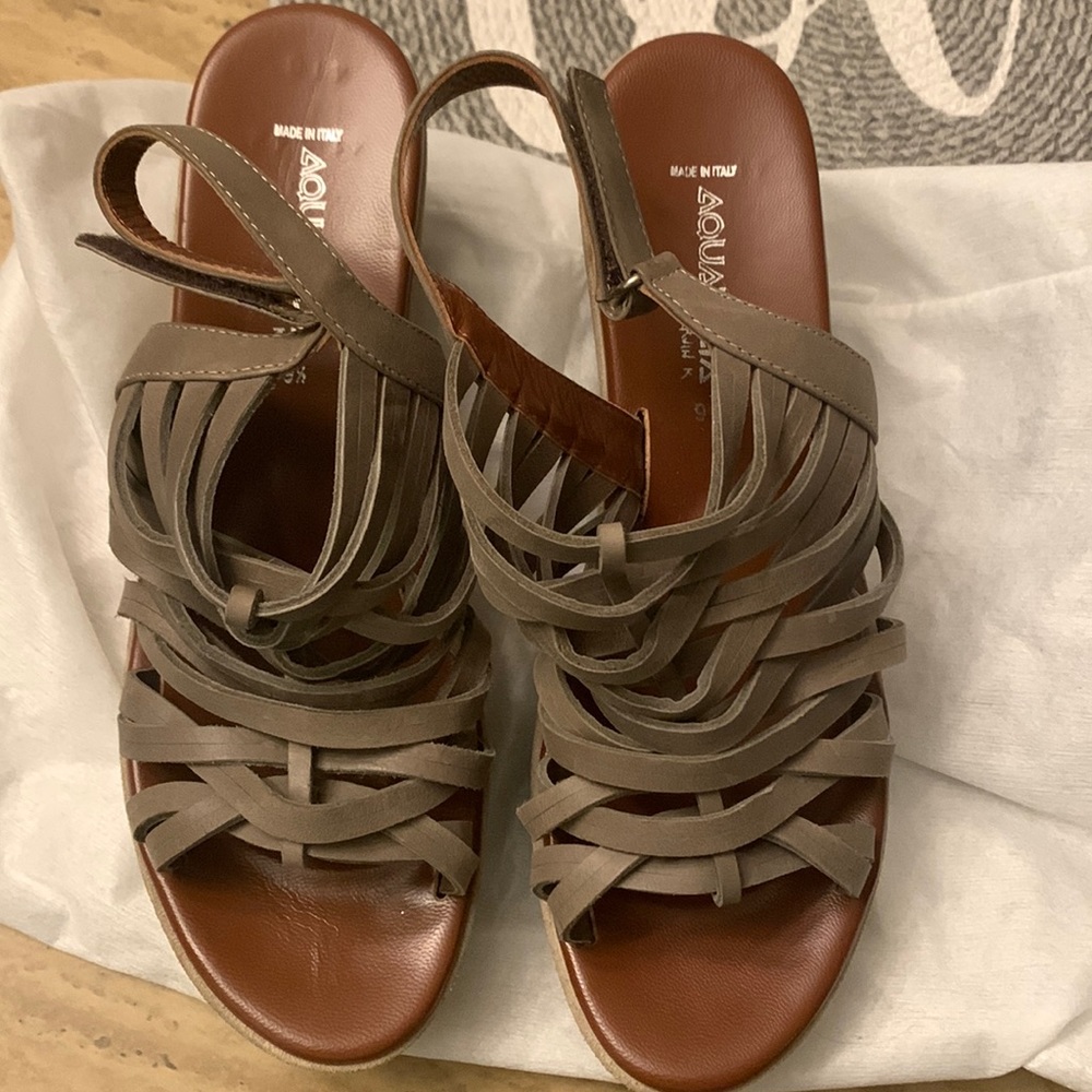 Aquatalia Strappy Platform Sandals